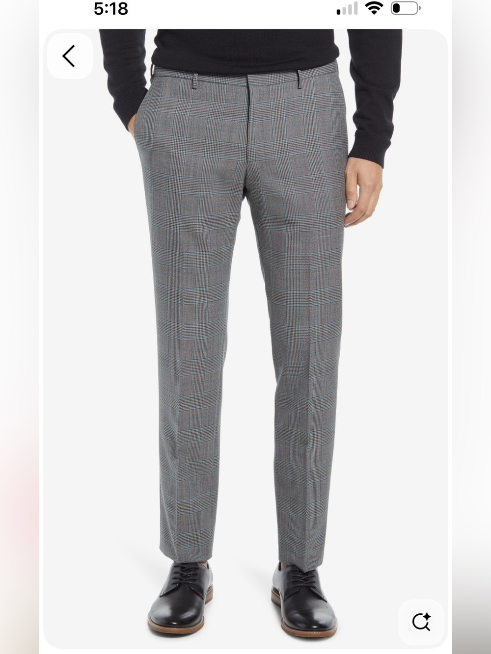 J. Crew Gray Glen Plaid Dress Pants, size 36